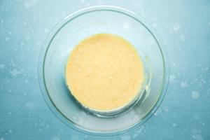 lemon olive oil cake batter in a bowl