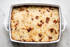 baked potato rösti mixture in a baking dish