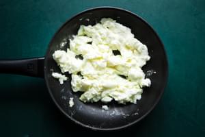 egg whites scrambled in a pan