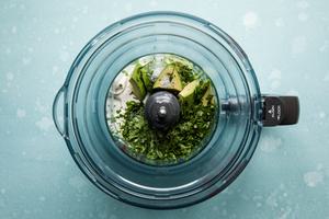 avocado sauce in a food processor