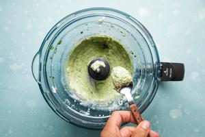 avocado sauce in a food processor