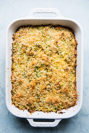 homemade zucchini bake with panko