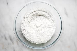 flour and salt mixed together in a bowl