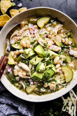 Green chicken enchilada soup