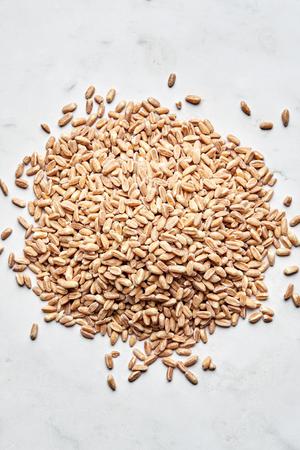 dried farro on the counter ready to be cooked