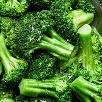 homemade steamed broccoli seasoned with salt