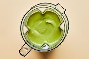 cream of broccoli soup blended in the base of a blender