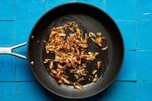 1 large onion caramelized in butter in a skillet