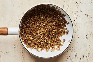 french green lentils cooked in a pot