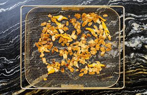 lemon garlic crisp fresh out of the air fryer