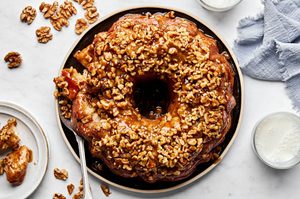 Homemade monkey bread topped with crunchy walnuts, baked to golden perfection, the perfect brunch or holiday breakfast