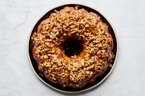 Homemade monkey bread topped with crunchy walnuts, baked to golden perfection, the perfect cold weather breakfast or treat
