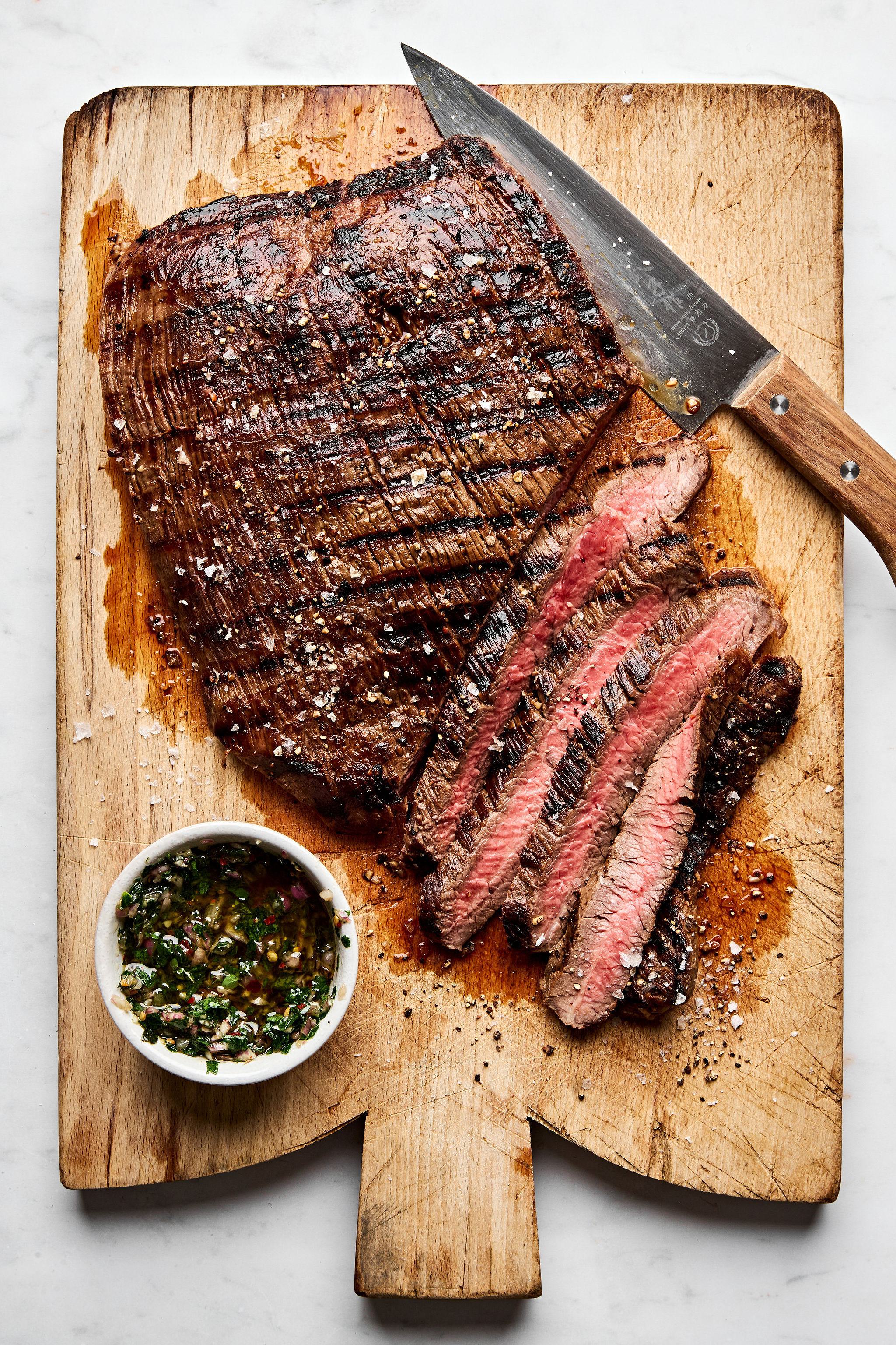 Grilled Flank Steak With Simple Garlic Marinade | The Modern Proper