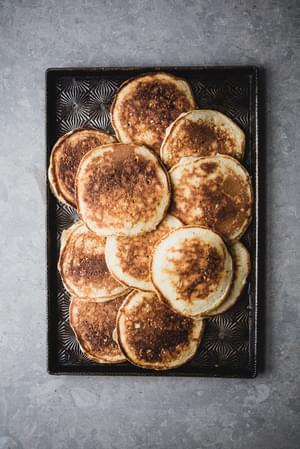 Banana Pancakes on baking sheet