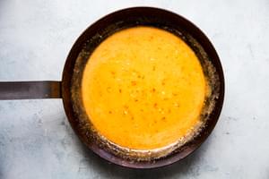 bang bang shrimp sauce in a pan