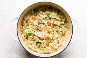 creamy orzo chicken casserole