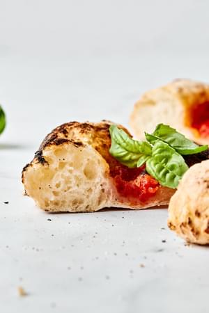 a close up view of homemade gluten free pizza dough crust