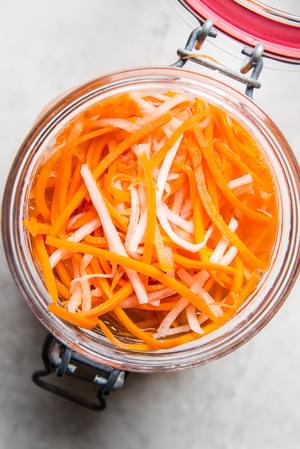 a jar of Quick Pickled Vegetables