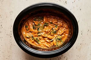 homemade slow cooker swimming rama in a slow cooker