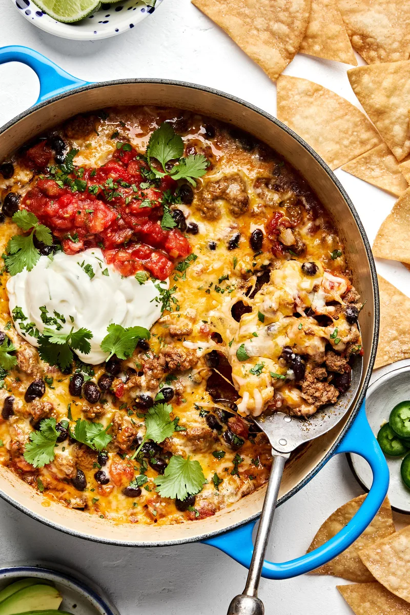 halal beef taco skillet 20 minutes dinner family easy weeknight quick spiced corn beans