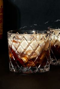 2 white russian cocktails in a cocktail glasses