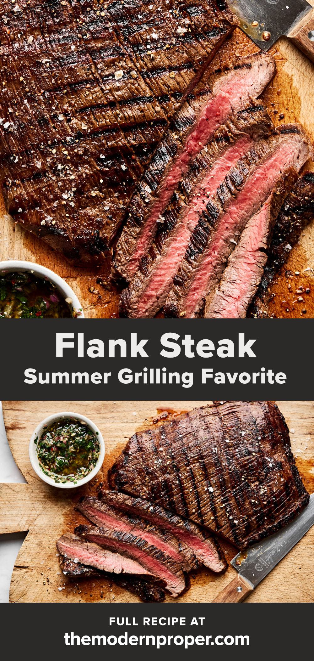 Grilled Flank Steak With Simple Garlic Marinade | The Modern Proper