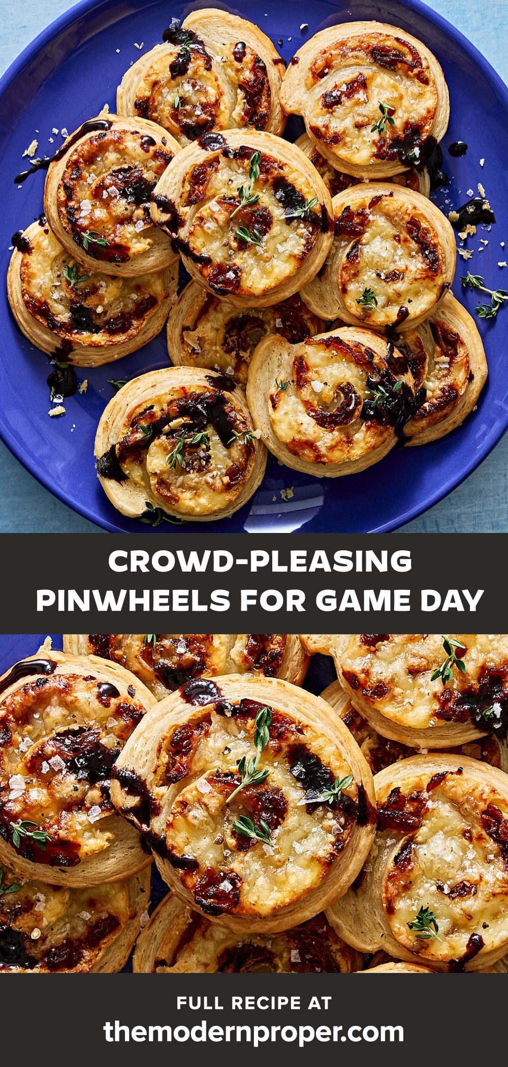 Puff Pastry Pinwheels With Cheese And Caramelized Onion | The Modern Proper